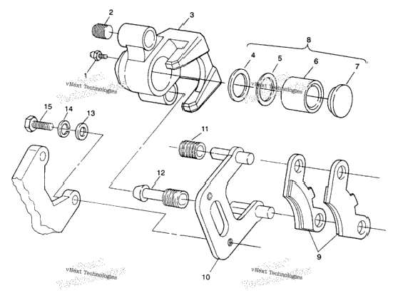 Front Brake Assembly 4X4 250