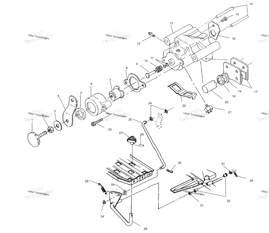 Rear Brake/Foot Pedal Assembly