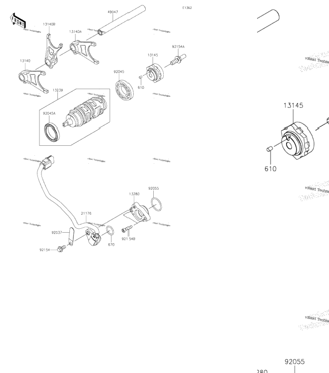 Gear Change Drum/Shift Fork(S)