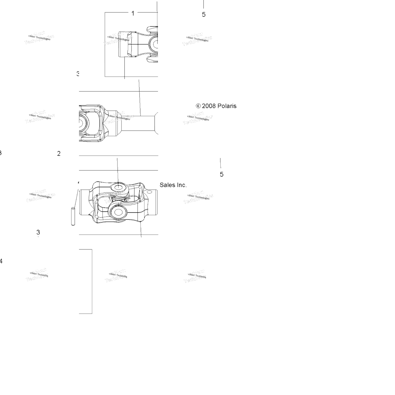 Drive Train, Mid Prop Shaft