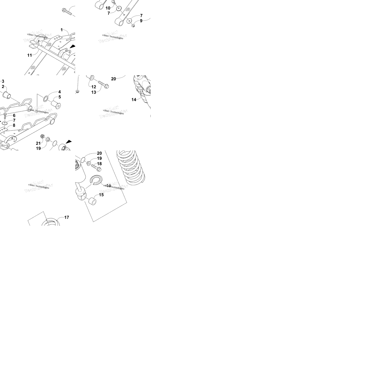 Rear Suspension Front Arm Assembly