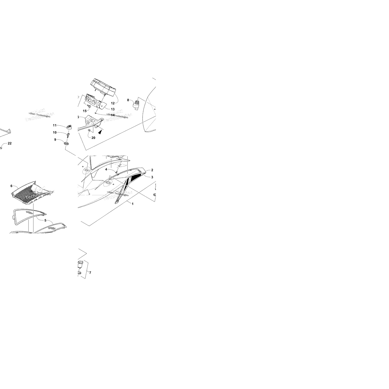Windshield And Instruments Assemblies