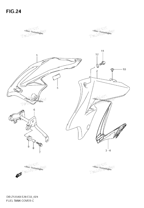 Fuel Tank Cover (Model K8)