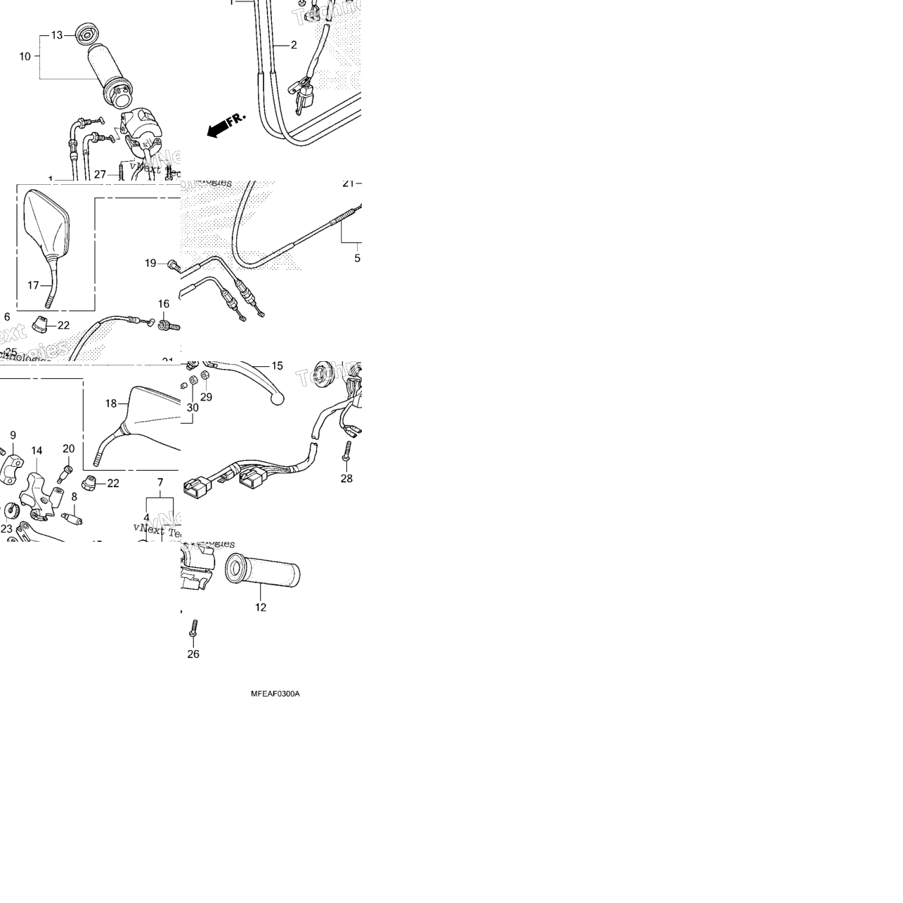 Handle Lever@Switch@Cable