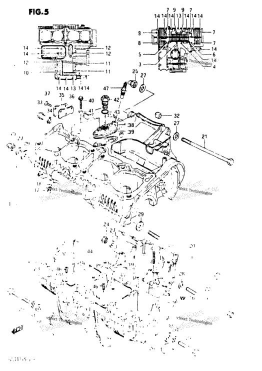 Crankcase (Gs1150es3/Ese -E.No.102247)
