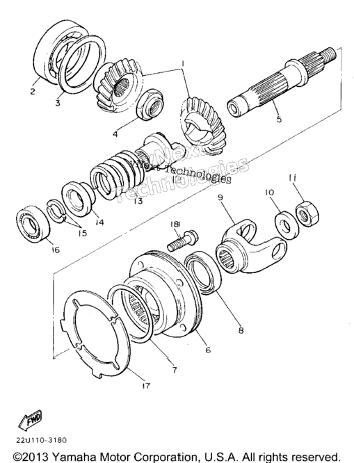 Middle Drive Gear