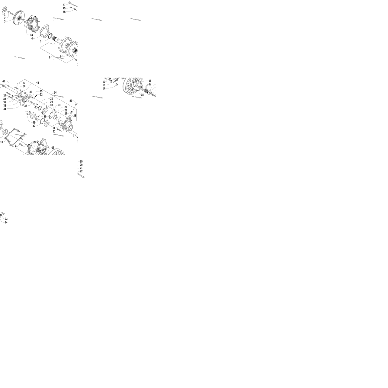 Drive Train Shaft And Brake Assemblies