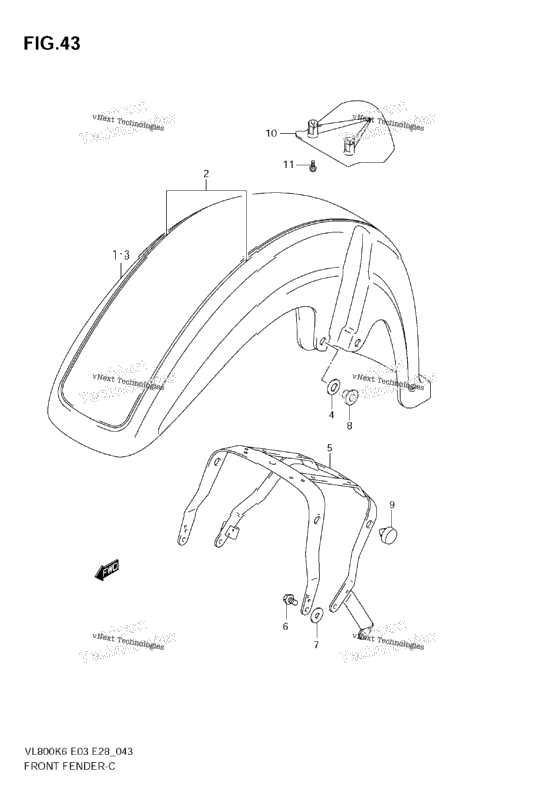 Front Fender (Vl800k6/Tk6/Ck6/K7/Tk7)