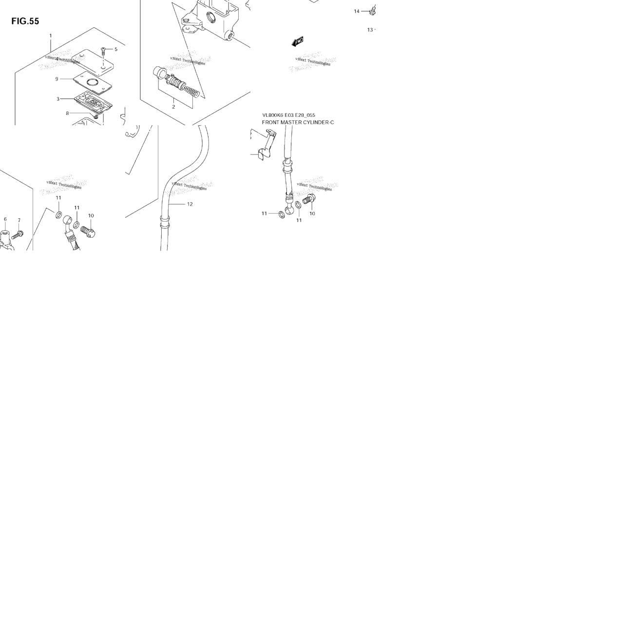 Front Master Cylinder (Model K6)