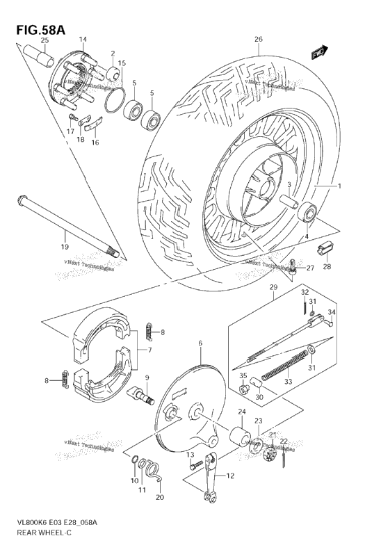 Rear Wheel (Vl800ck6/Ck7/Ck8/Ck9)