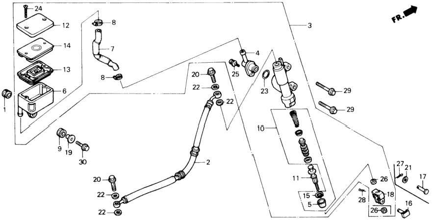 REAR BRAKE MASTER CYLINDER