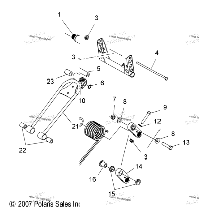 Suspension, Torque Arm, Rear S