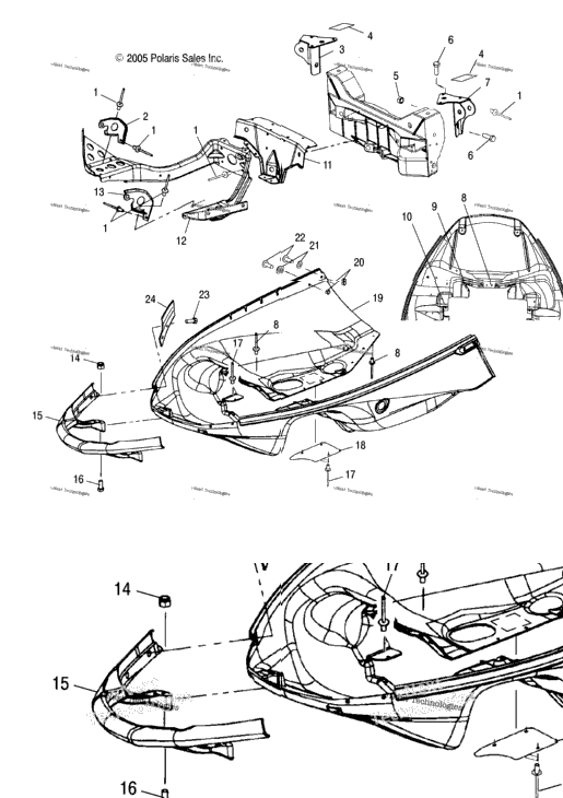 Body, Nosepan Asm. & Front Bumper