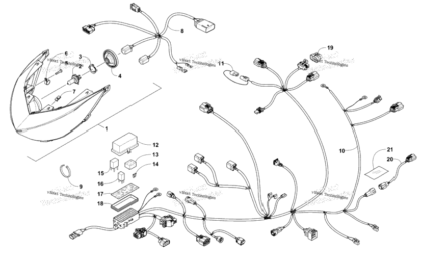 Headlight And Wiring Assemblies