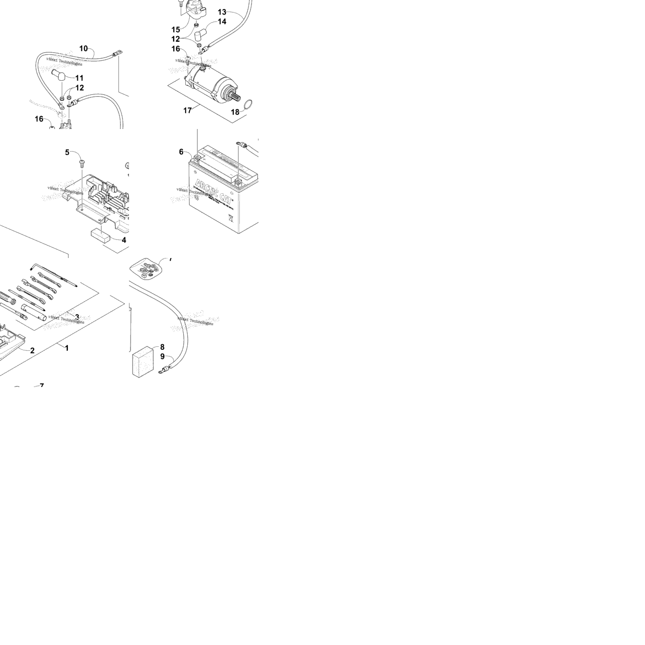 Battery And Starter Assembly