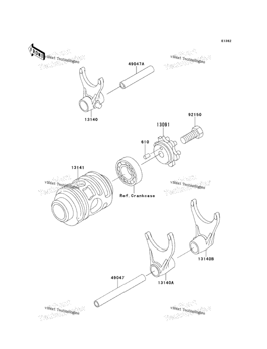 Gear Change Drum/Shift Fork(S)
