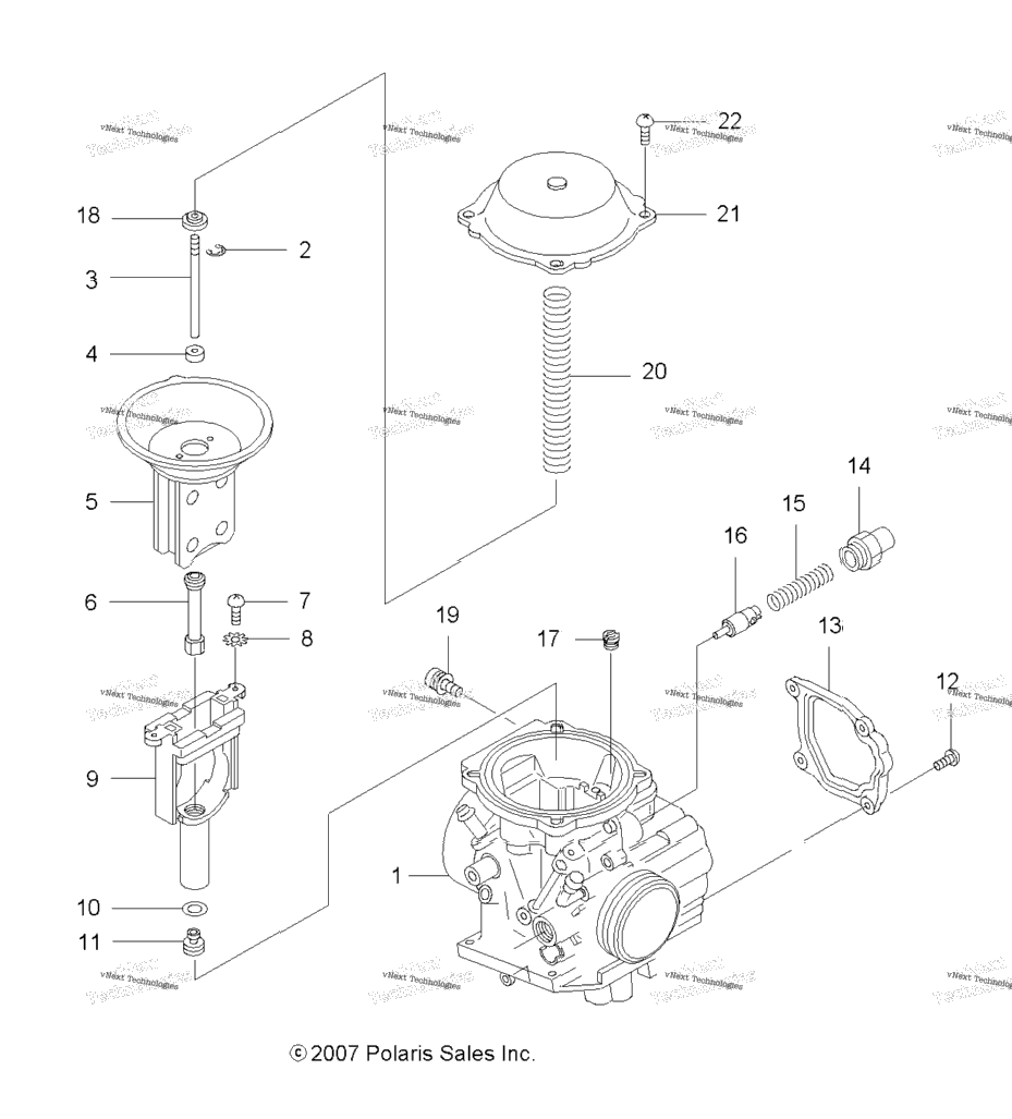 Engine, Carburetor, Upper
