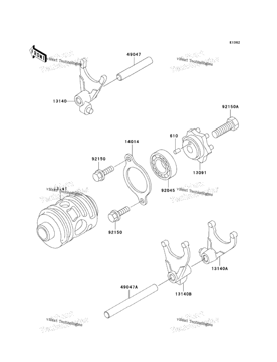 Gear Change Drum/Shift Fork(S)