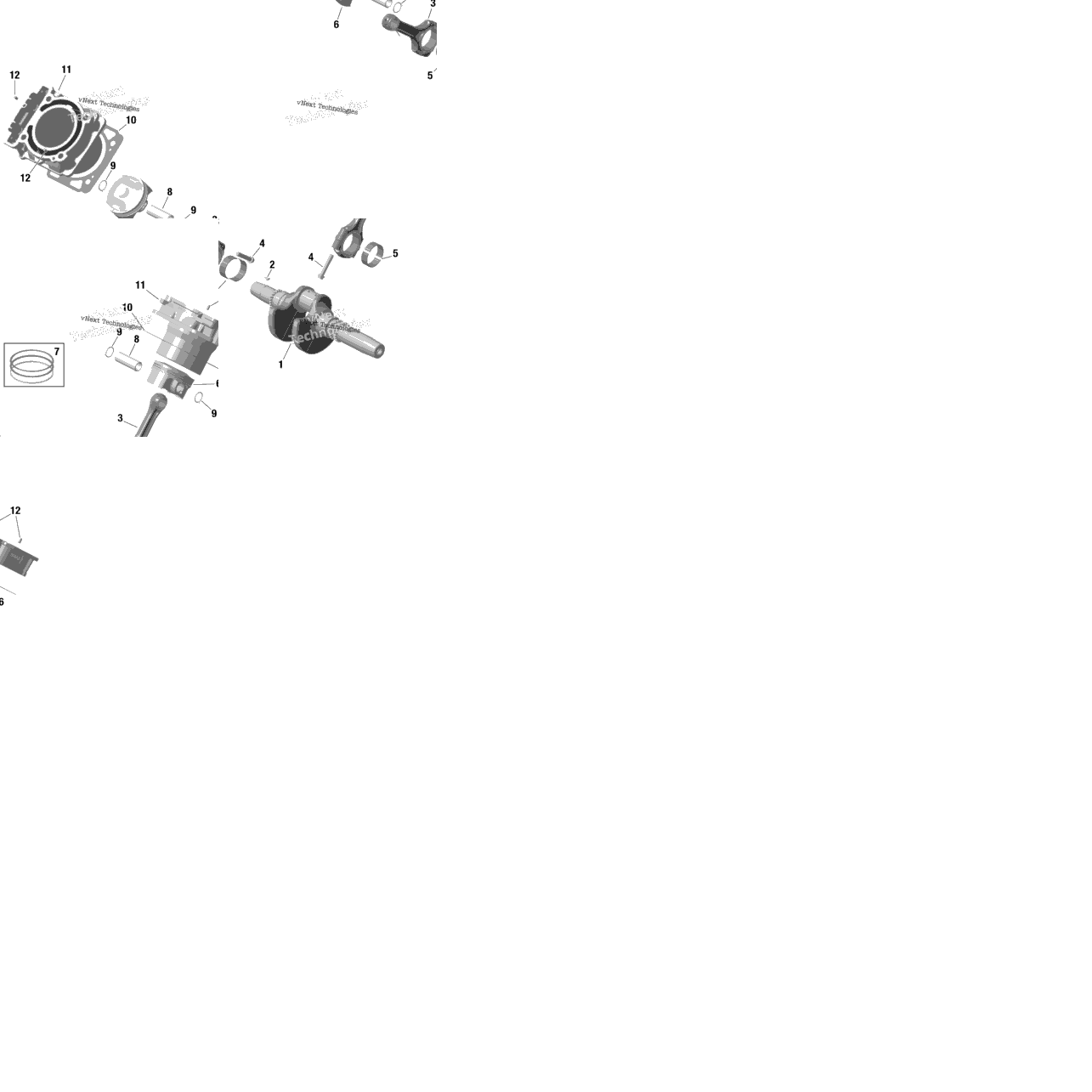 Rotax - Crankshaft, Pistons And Cylinder