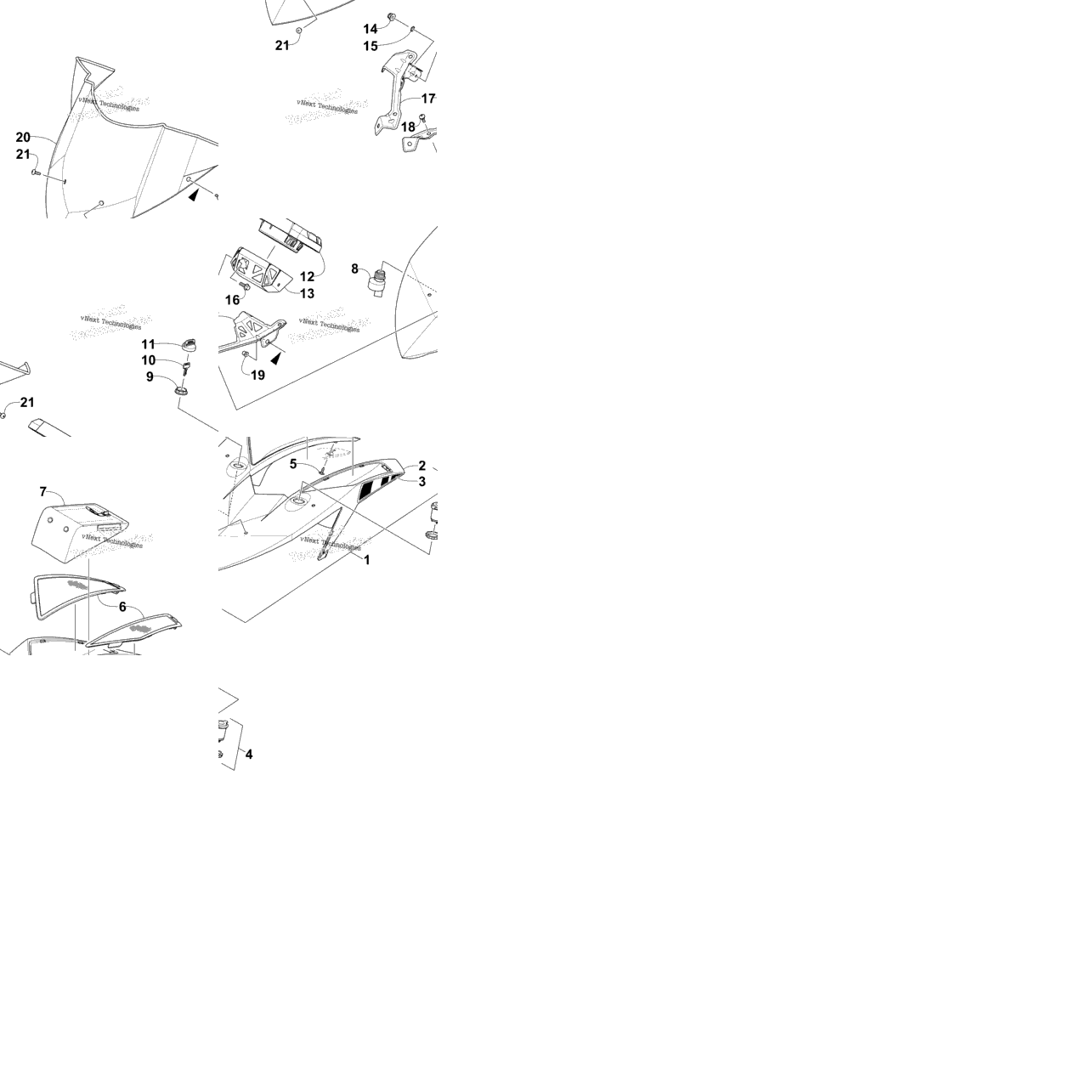 Windshield And Instruments Assemblies