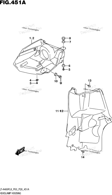Front Lamp Housing