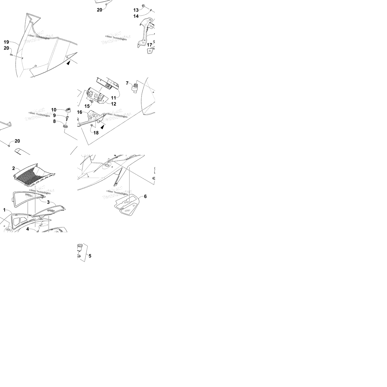 Windshield And Instruments Assemblies