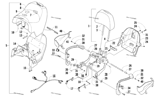 Passenger Seat And Backrest Assembly