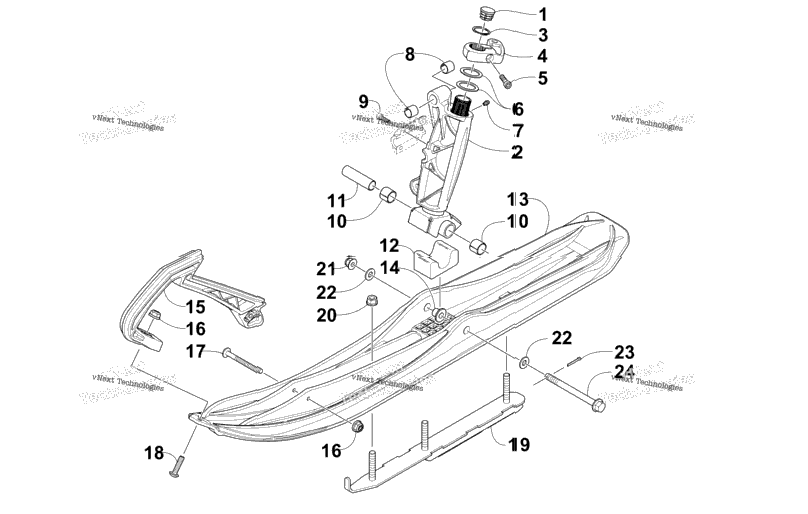 Ski And Spindle Assembly