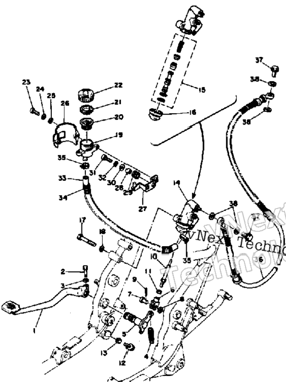 Brake Pedal Rear Master Cylinder
