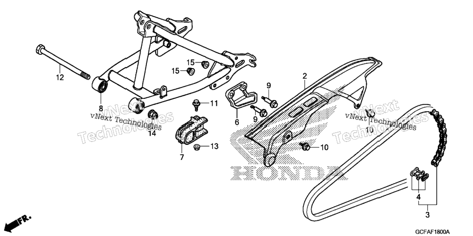 Swingarm + Chain Case