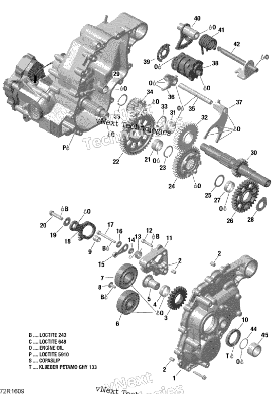 Gear Box And Components - 850 Efi
