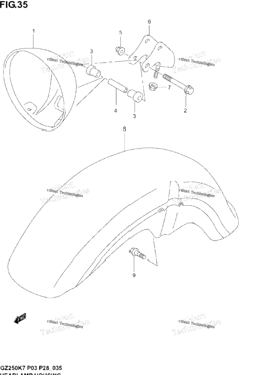 Headlamp Housing
