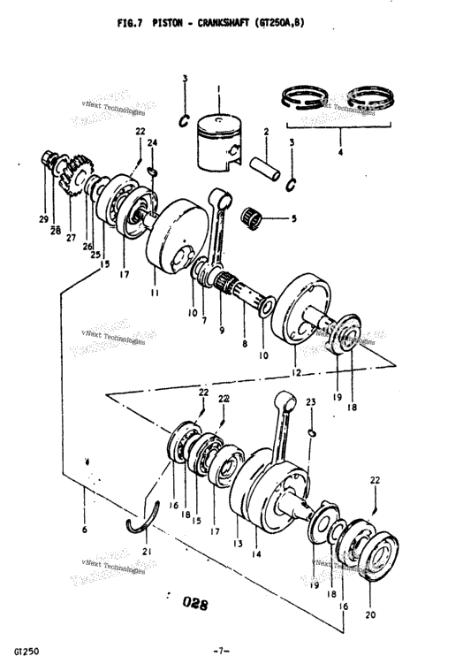 Piston - Crankshaft (Gt250a