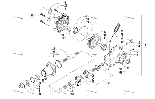 Rear Drive Gearcase Assembly