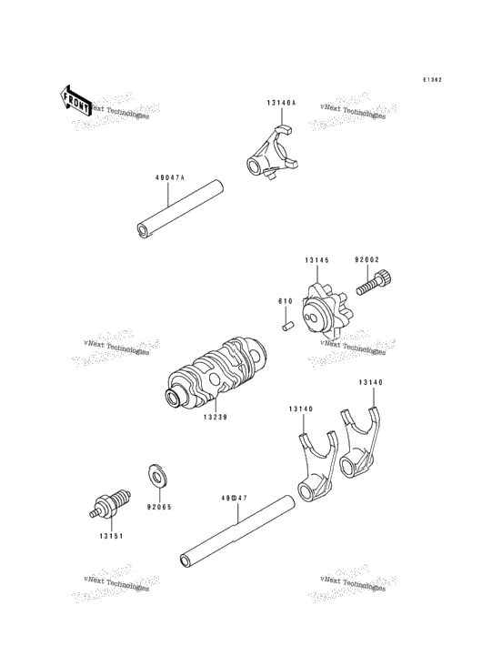 Gear Change Drum/Shift Fork(S)