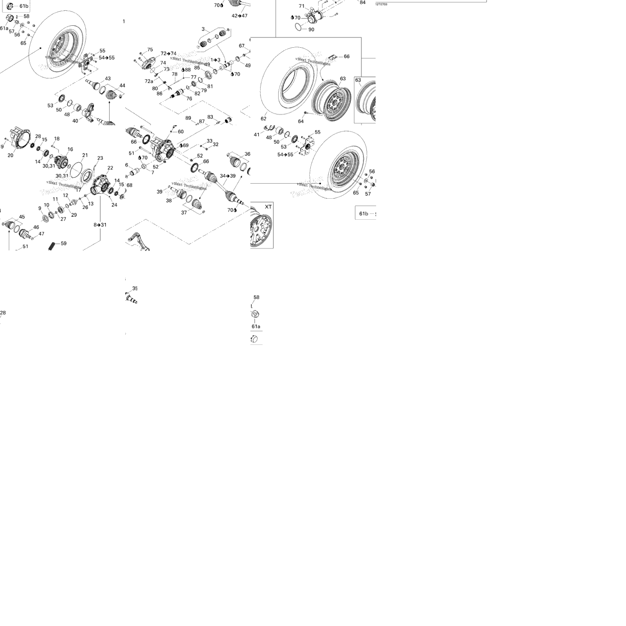Drive System, Front Xt