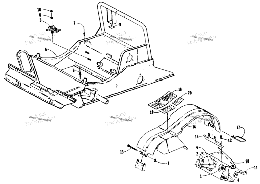Front Frame And Footrest Assembly