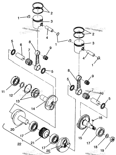 Piston & Crankshaft Classic Touring & European Classic Touring