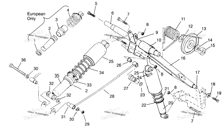 Rear Torque Arm Classic Touring & European Classic Touring E96336