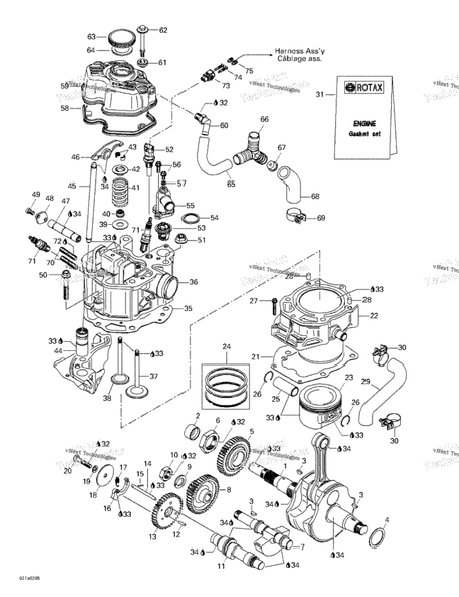 Crankshaft, Pistons And Cylinder