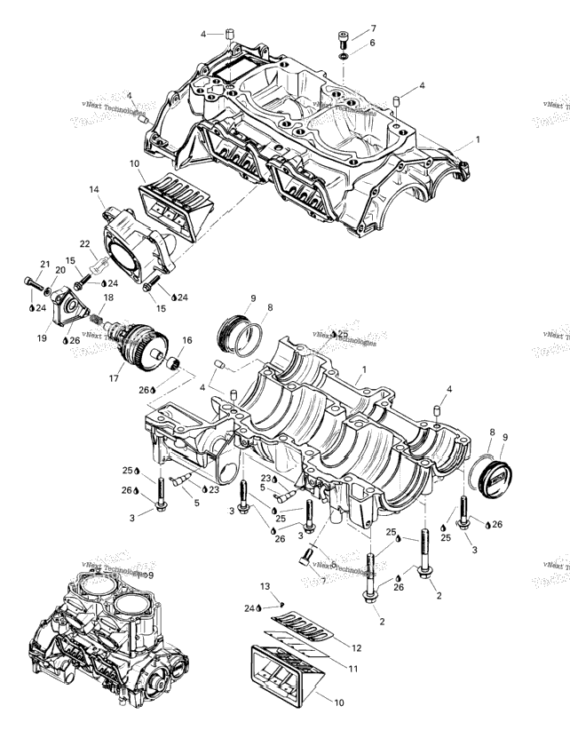 Crankcase, Rotary Valve
