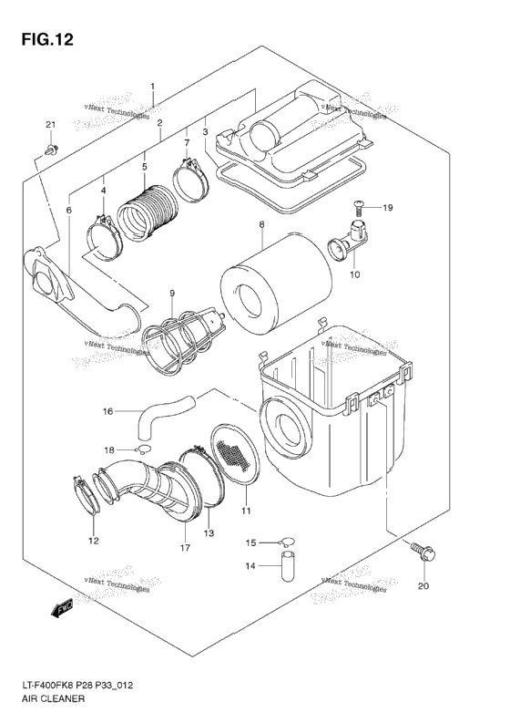 Air Cleaner (Lt-F400fk8/Fk9/Ful0)