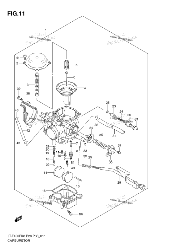 Carburetor (Lt-F400fk8/Fk9/Ful0)