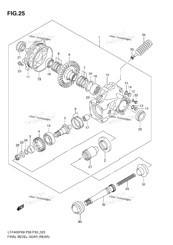 Final Bevel Gear (Rear)