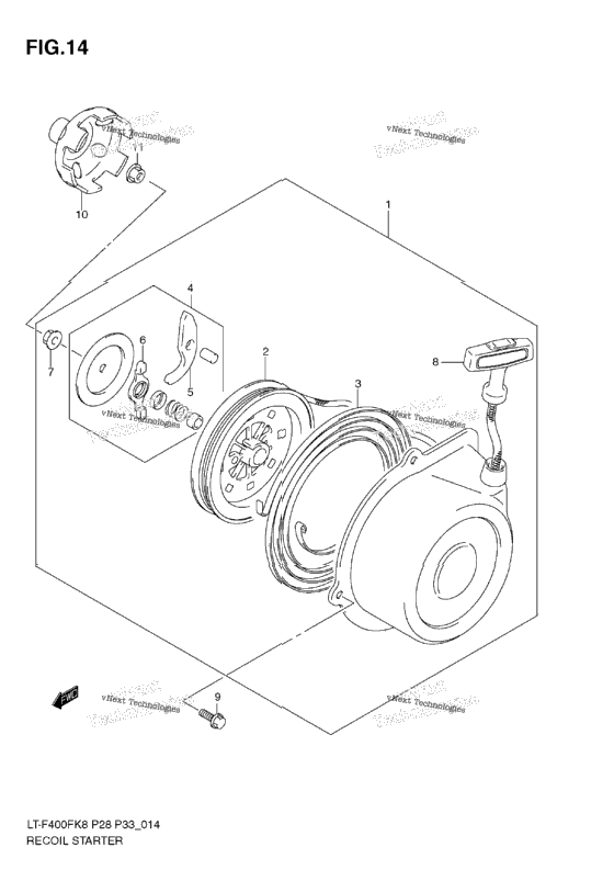 Recoil Starter (Lt-F400fk8/Fk9/Ful0)