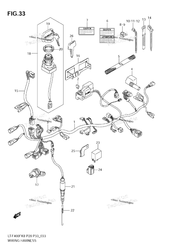 Wiring Harness (Model K8/K9)