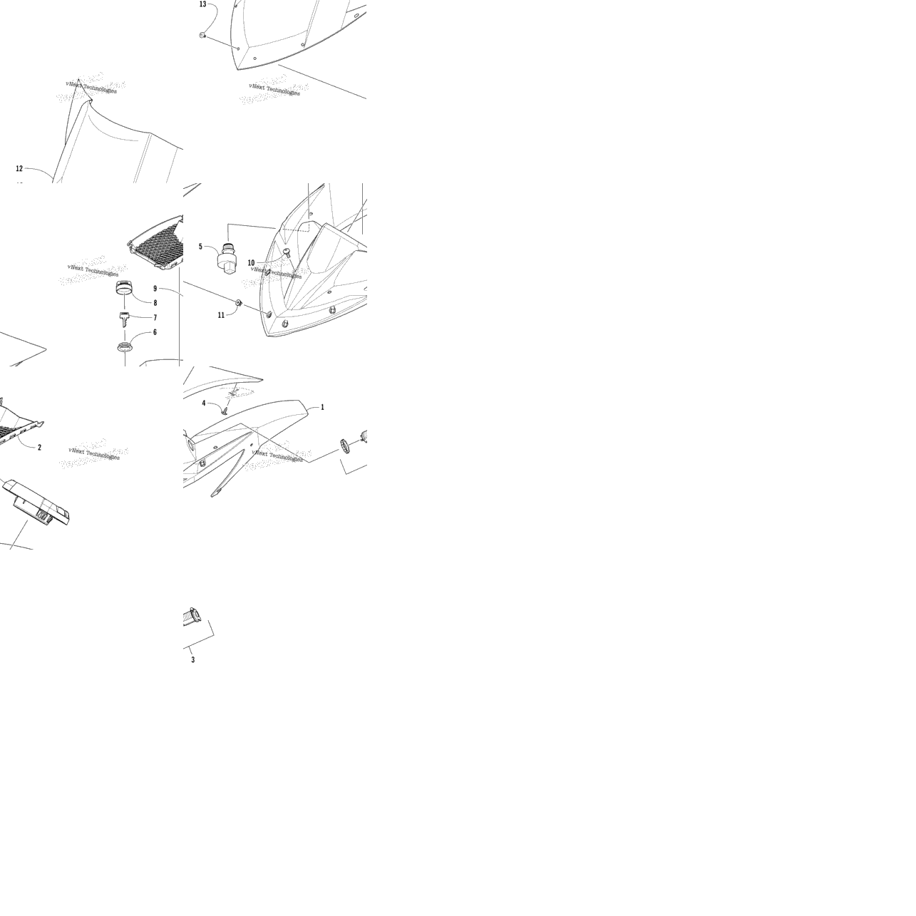 Windshield And Instruments Assemblies