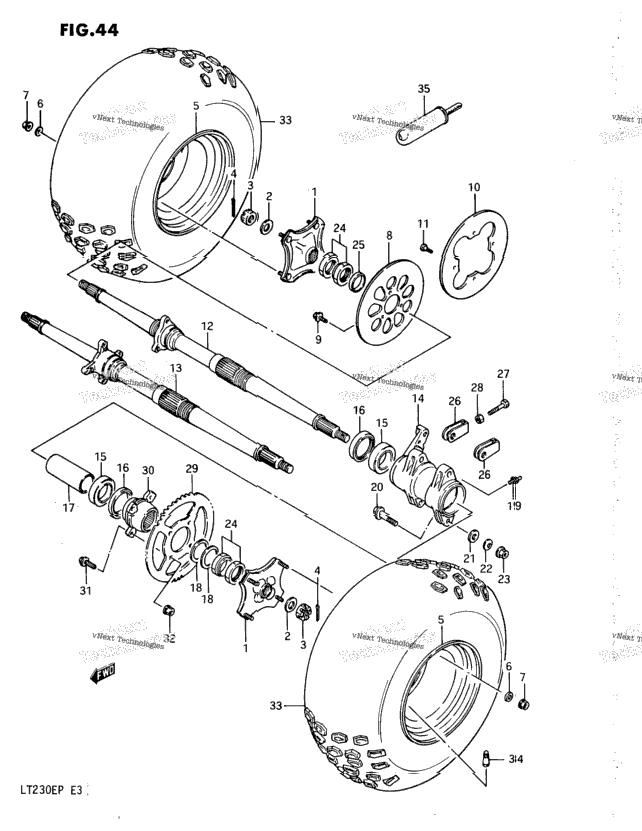 Rear Wheel (Model H)
