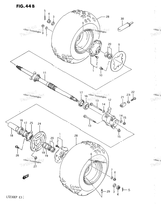 Rear Wheel (Model L/M/N/P)