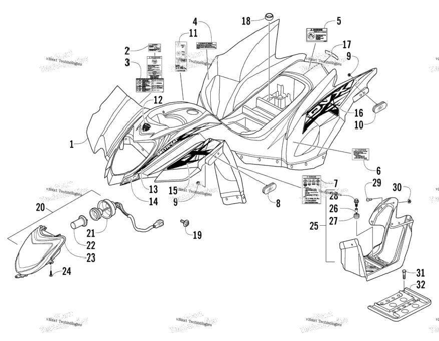Body Panel And Headlight Assembly